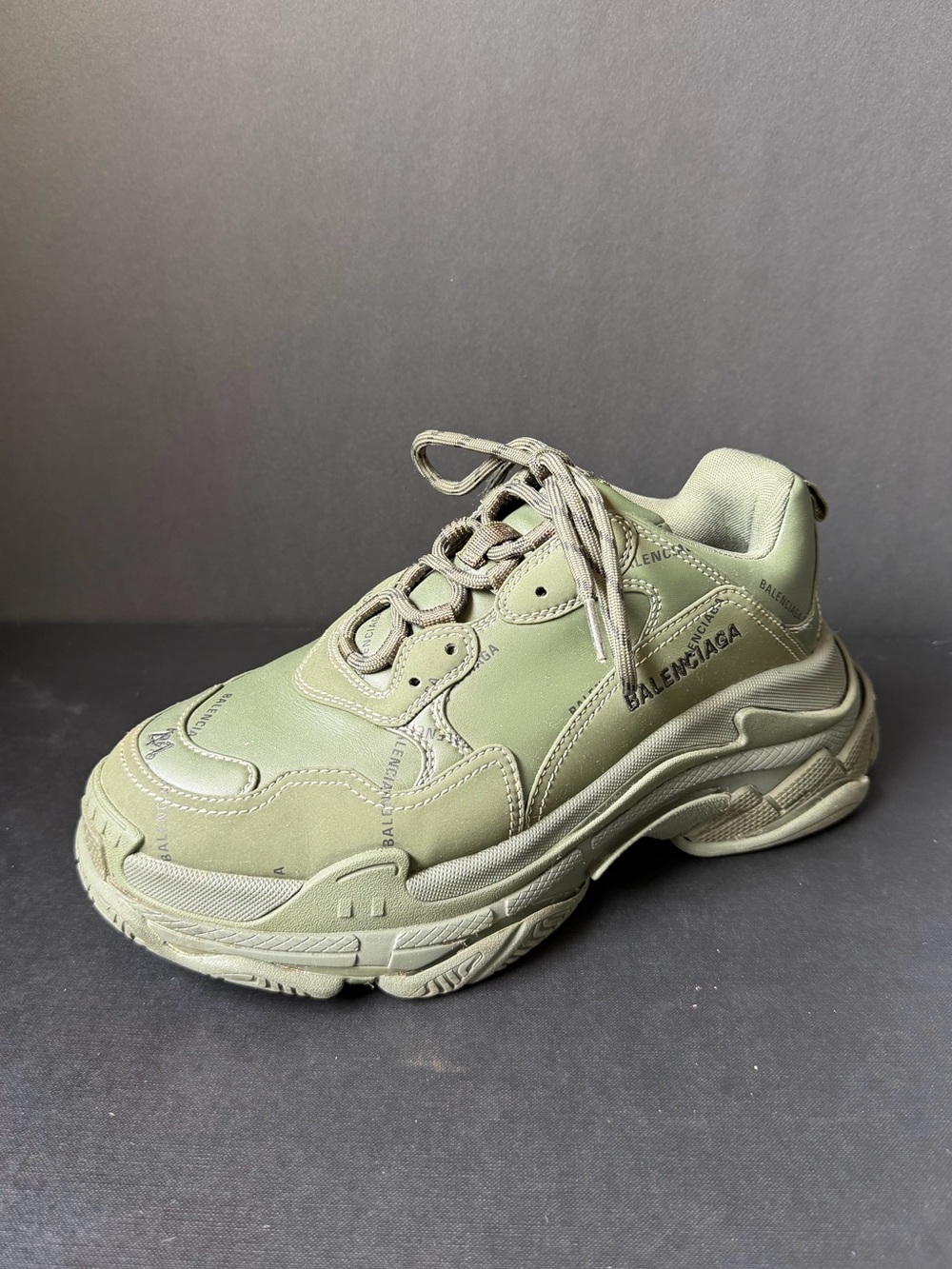 BALENCIAGA triple S all over logo men's sneakers